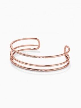 Stella & Dot Pave Rose Gold Cuff Bracelet NEW